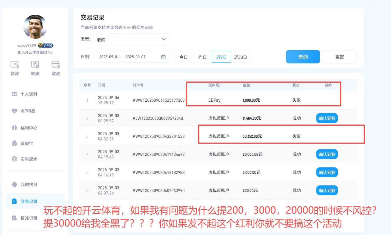 开云体育申请V10特权活动，结果被黑款50000元！